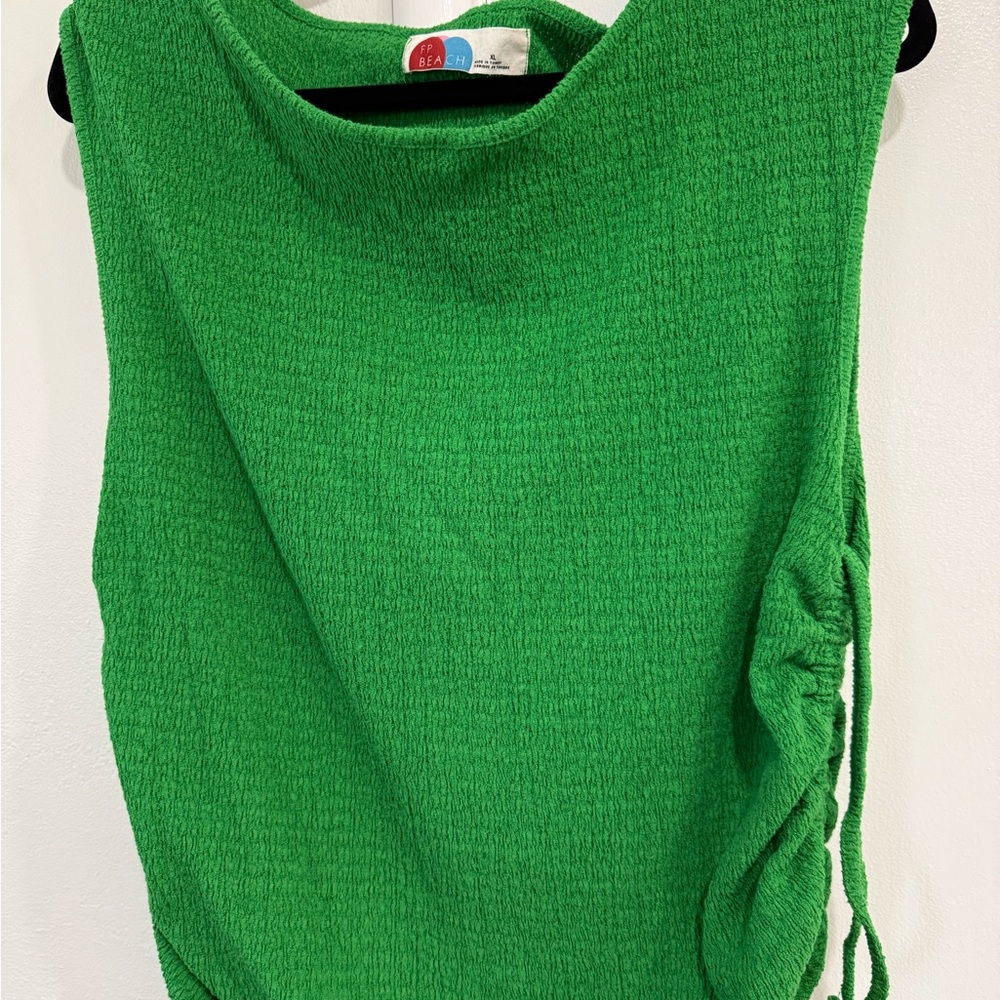 Free People Green Textured Tank
